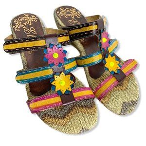 Corkys Elite Leather Slides Sandals Multicolor